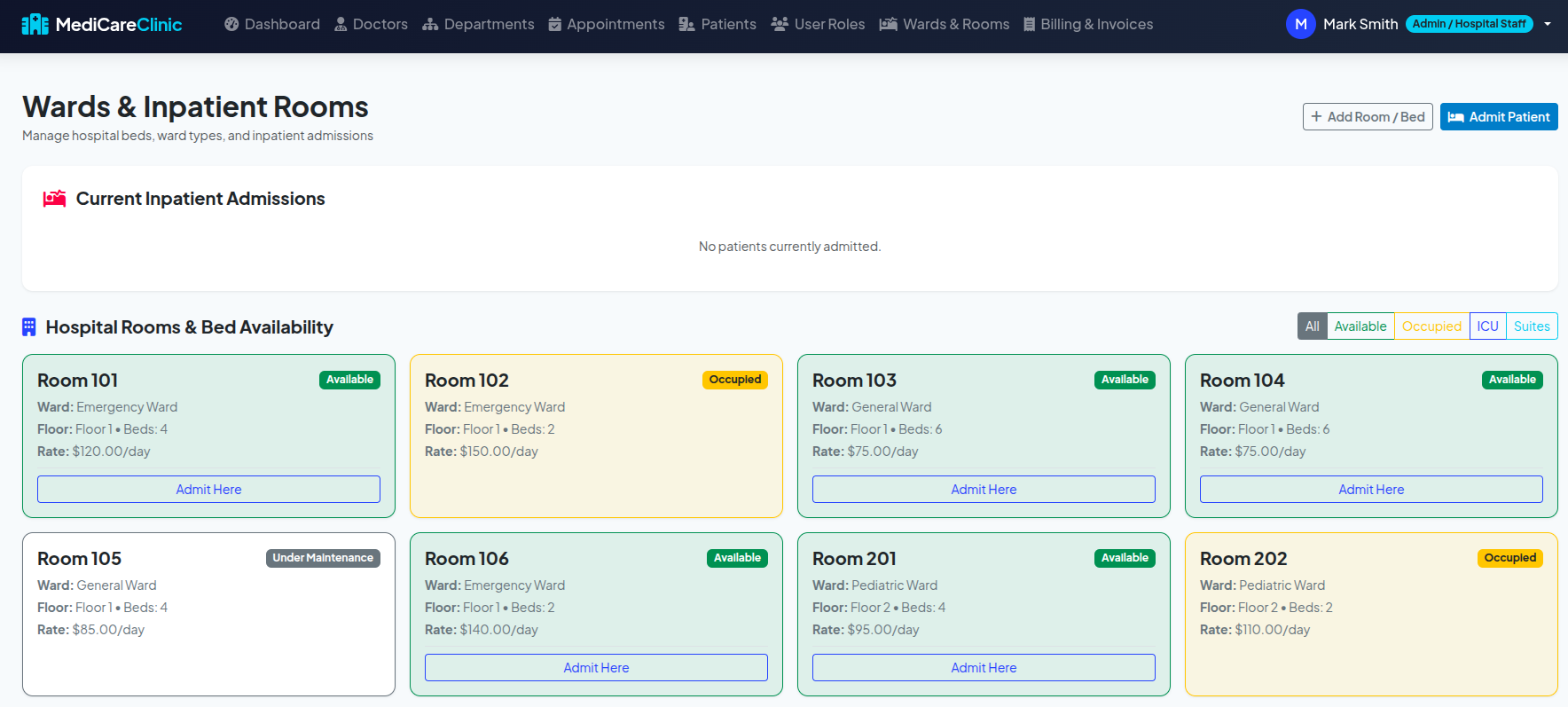 Wards Directory Screenshot
